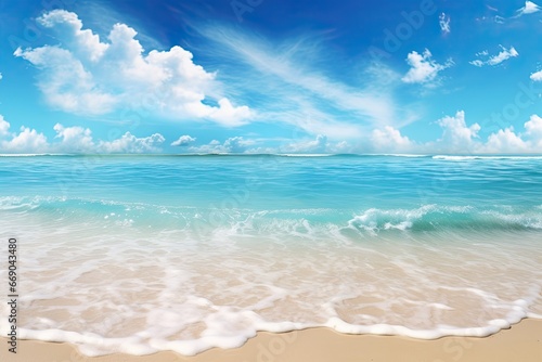 Beach Theme Background  Wide Panorama Beach Background Concept for Breathtaking Ocean Views