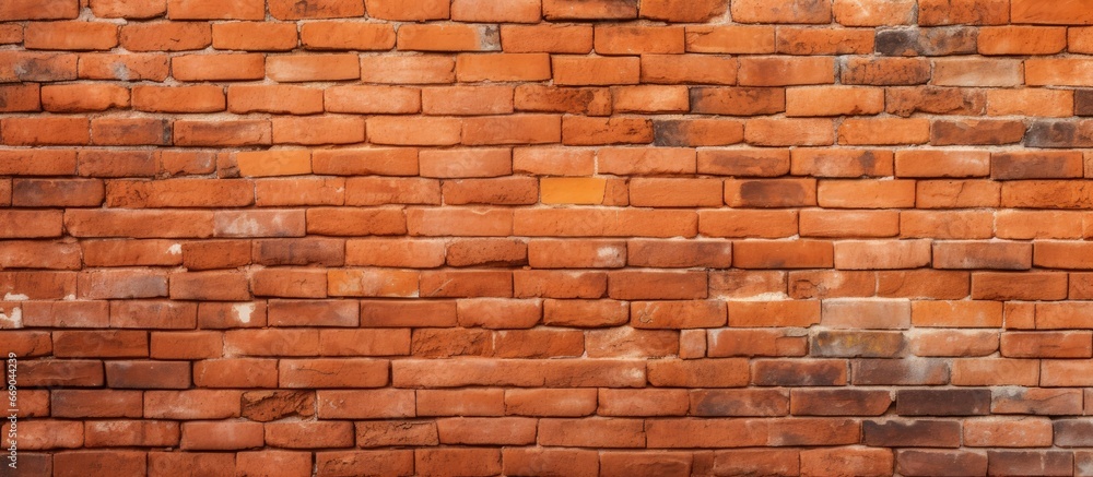 Fototapeta premium Brick wall with orange textures