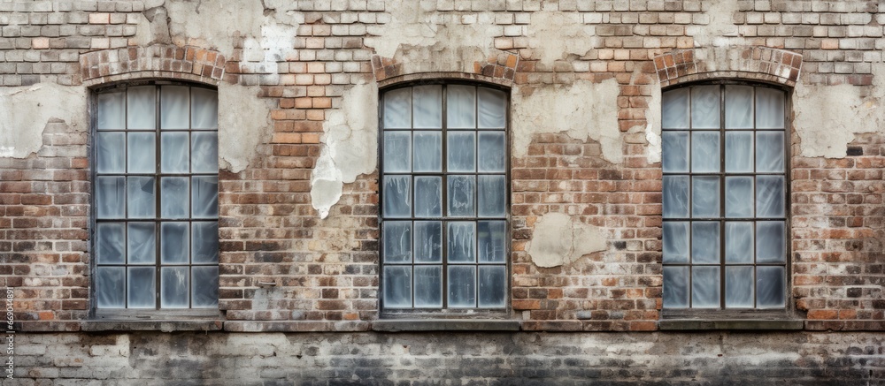 Exterior architectural feature of abandoned psychiatric facility