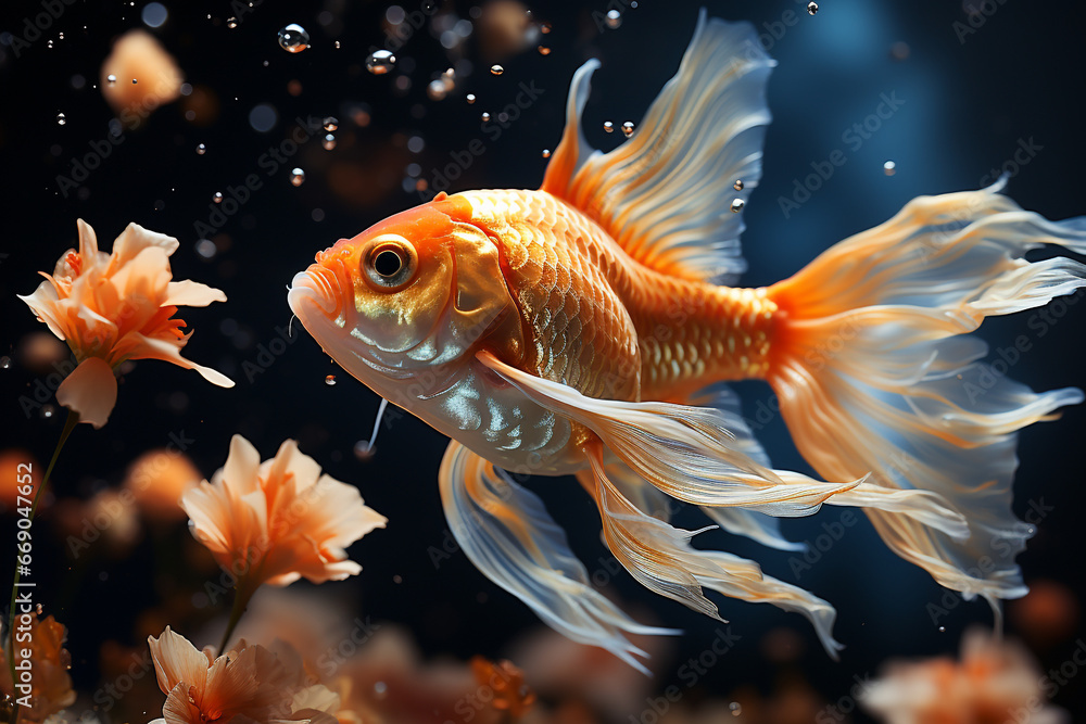 fish swimming in clear water fish swimming in clear water