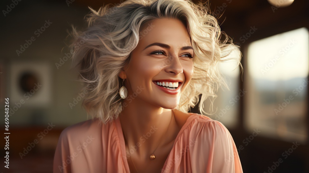 woman smiling face
