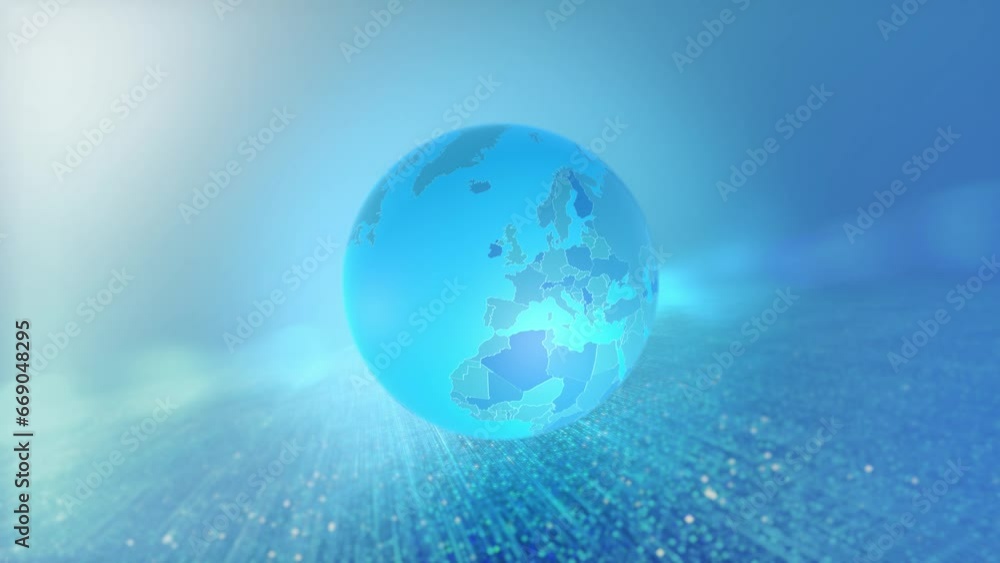 Country Zoom Animated Stylized World Map Central Europe Czech Republic Version Country Zoom Animated Stylized World Map Central Europe Czech Republic Version