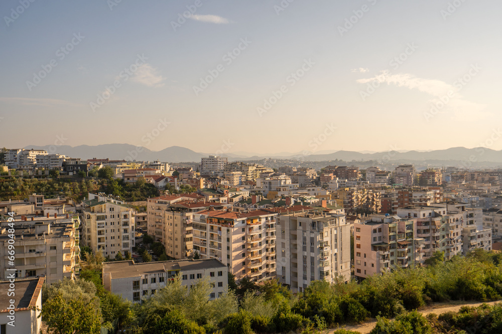Elevated view of Tirana Albania