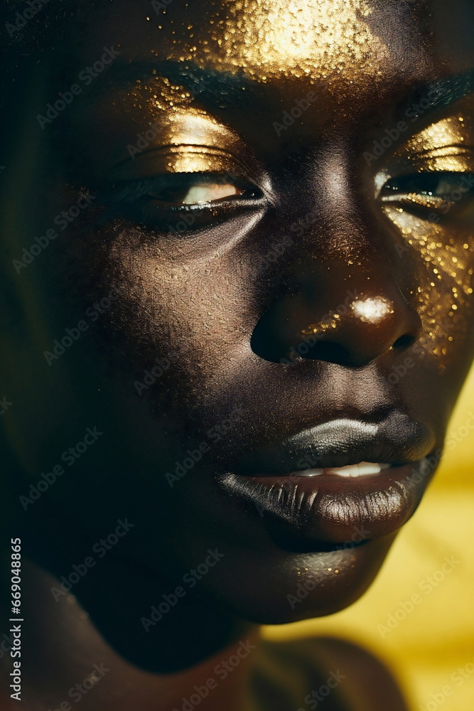 Fashion woman beauty face model portrait black Fashion woman beauty face model portrait black