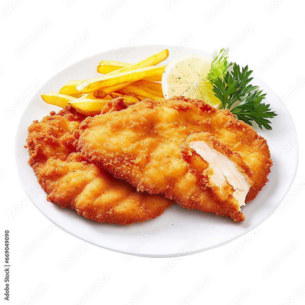 fried potatoes fried chicken wings with salad fried potatoes fried chicken wings with salad