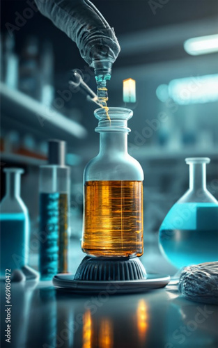 of Scientific Research Laboratory Background Science concept, photo, poster, 3D render