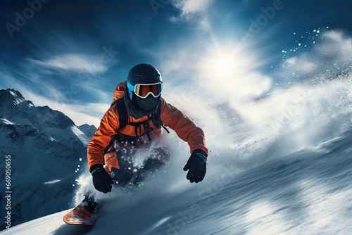 snowboard in a snowy mountain © Belish