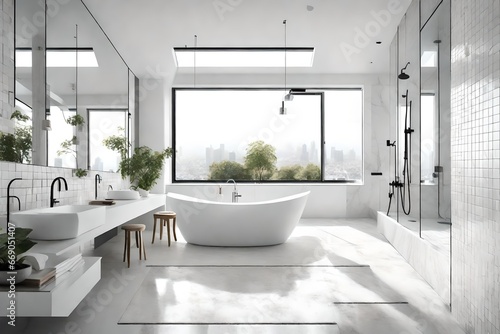 modern bathroom with furniture