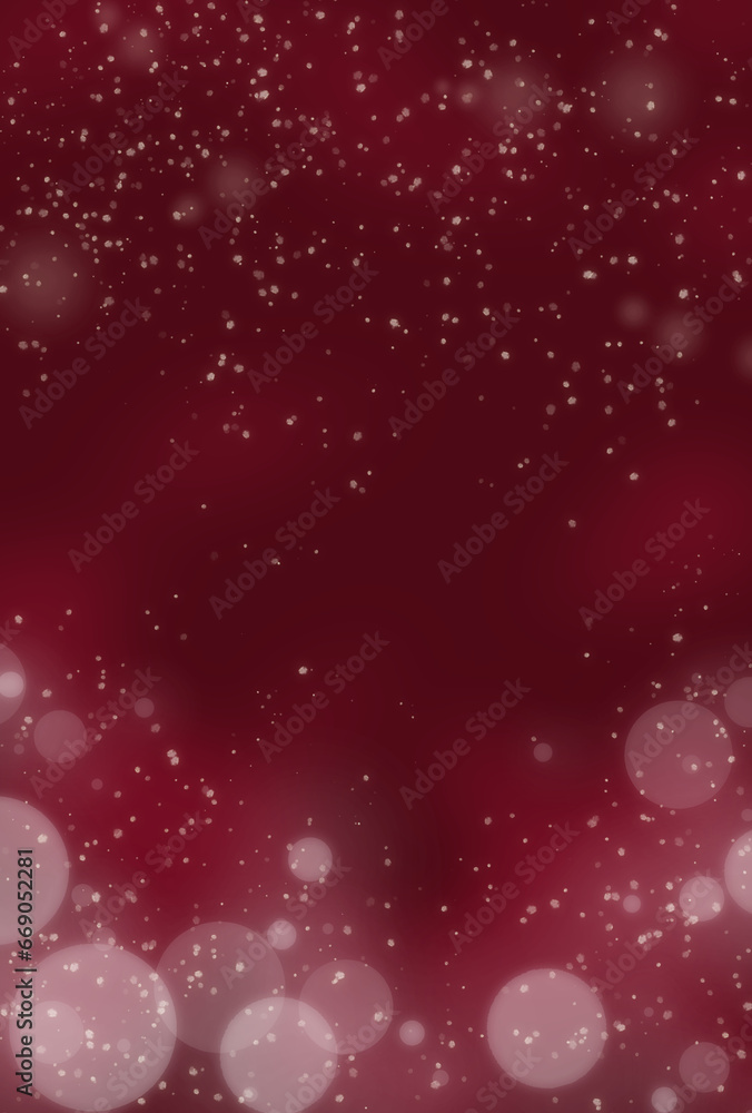 Obraz premium 赤バックにキラキラとほわほわエフェクトのイラスト背景素材