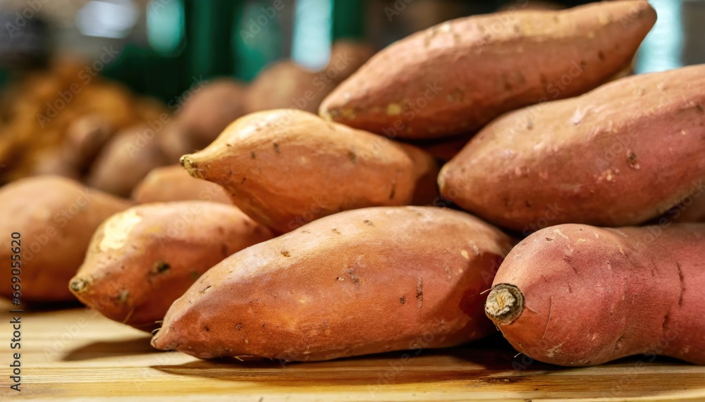 Farm-Fresh Sweet Potato Arrangement with Copyspace