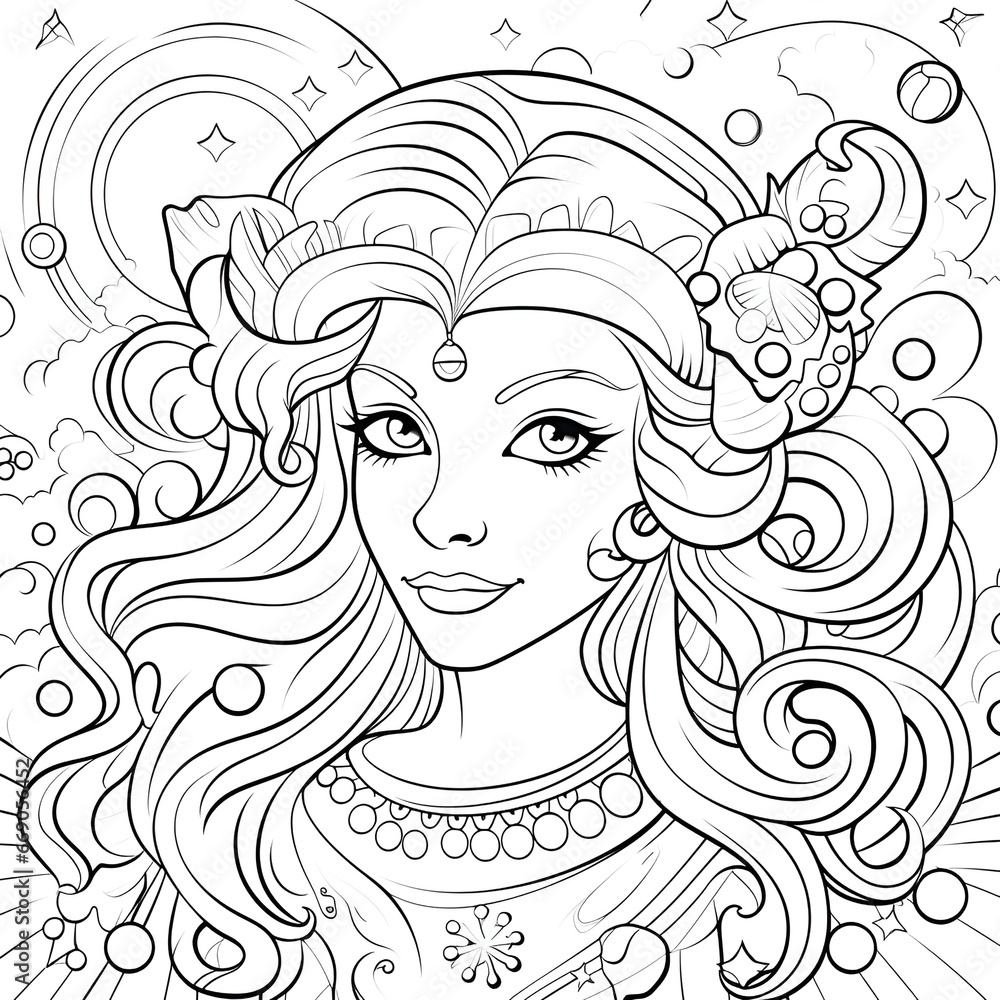 girl coloring page