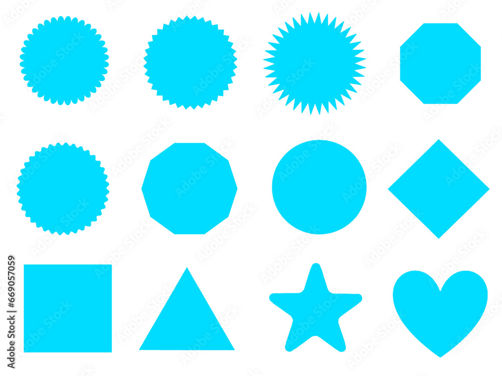 set of blue stickers for icon sign warning label price discount sale tag board information design pattern slideshow shape set of blue stickers for icon sign warning label price discount sale tag board information design pattern slideshow shape