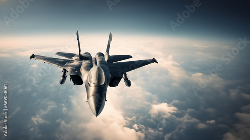 Jet da combattimento in azione photo
