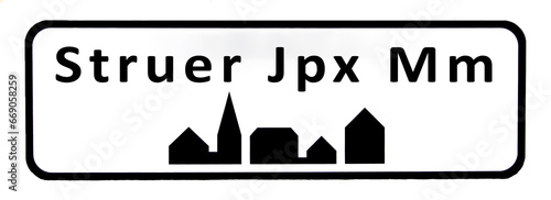 City sign of Struer Jpx Mm - Struer Jpx Mm Byskilt photo