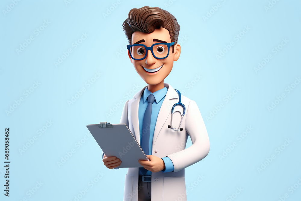 smiling doctor with stethoscope on blue background smiling doctor with stethoscope on blue background