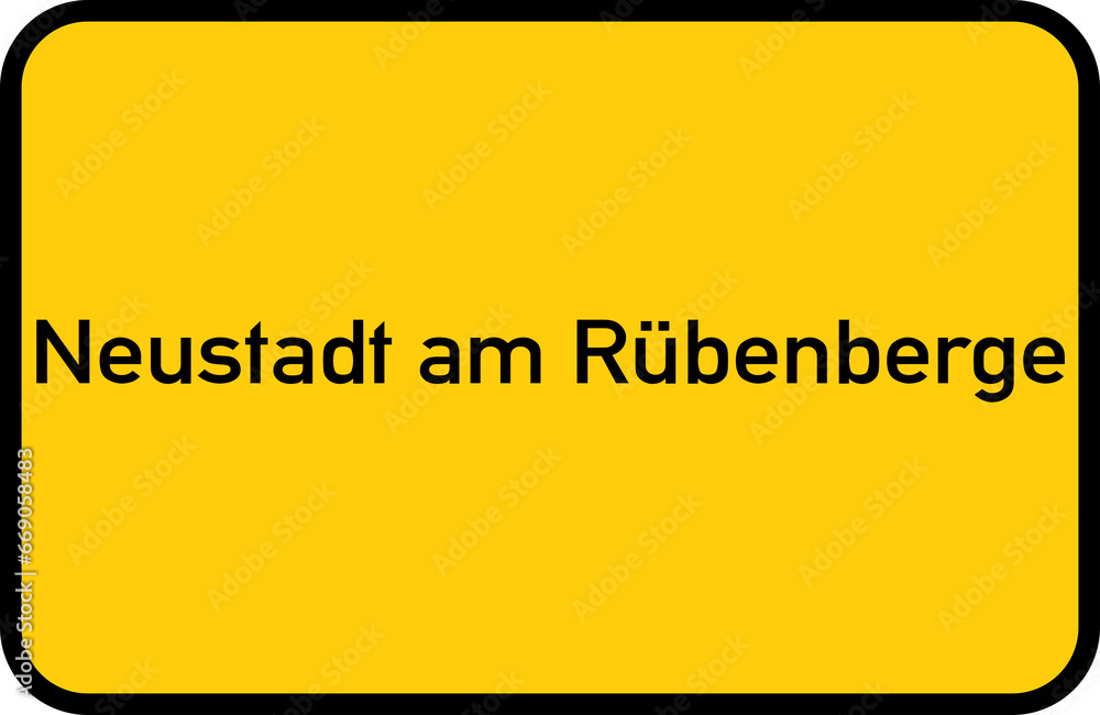 City sign of Neustadt am Rübenberge - Ortsschild von Neustadt am Rübenberge City sign of Neustadt am Rübenberge - Ortsschild von Neustadt am Rübenberge