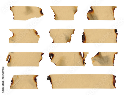 set of old paper banners, vintage, grunge, labels, masking tape strips