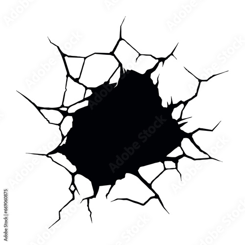 Silhouette of a broken wall