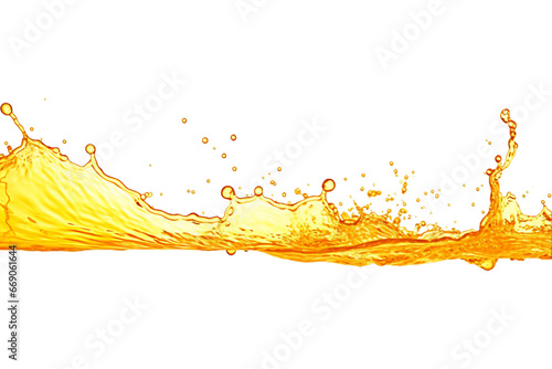 Orange juice splash isolated on a transparent background, juice splash Mango, pineapple, papaya. Generative AI