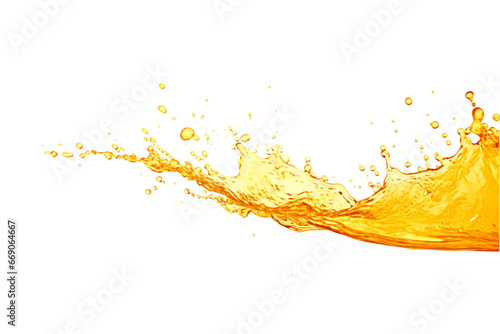 Orange juice splash isolated on a transparent background, juice splash Mango, pineapple, papaya. Generative AI