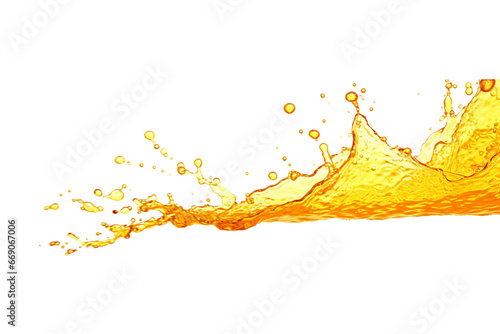 Orange juice splash isolated on a transparent background, juice splash Mango, pineapple, papaya. Generative AI