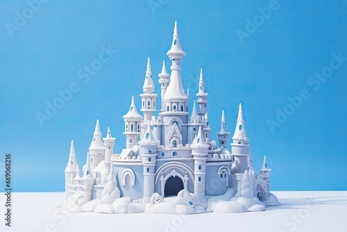 Snow Castle Illustration Isolated Background © Fadil