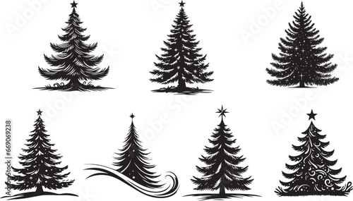 christmas tree EPS, christmas tree Silhouette, christmas tree Vector, christmas tree Cut File, christmas tree Vector
