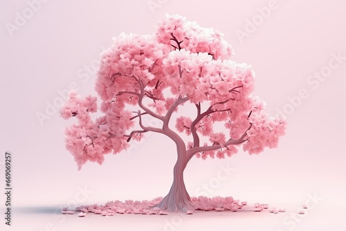 3d Cherry Blossom Tree Isolated Background © Fadil