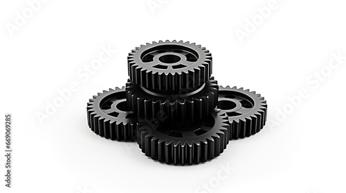 3d Illustration Gears Isolated Background