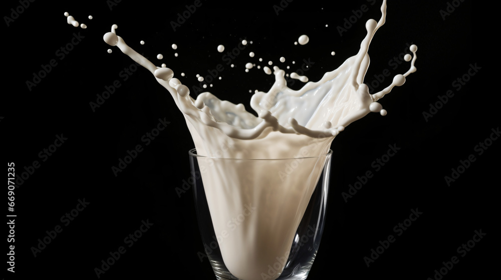 Glass Of Milk with Splash