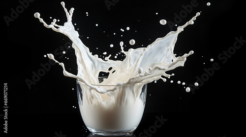 Glass Of Milk with Splash