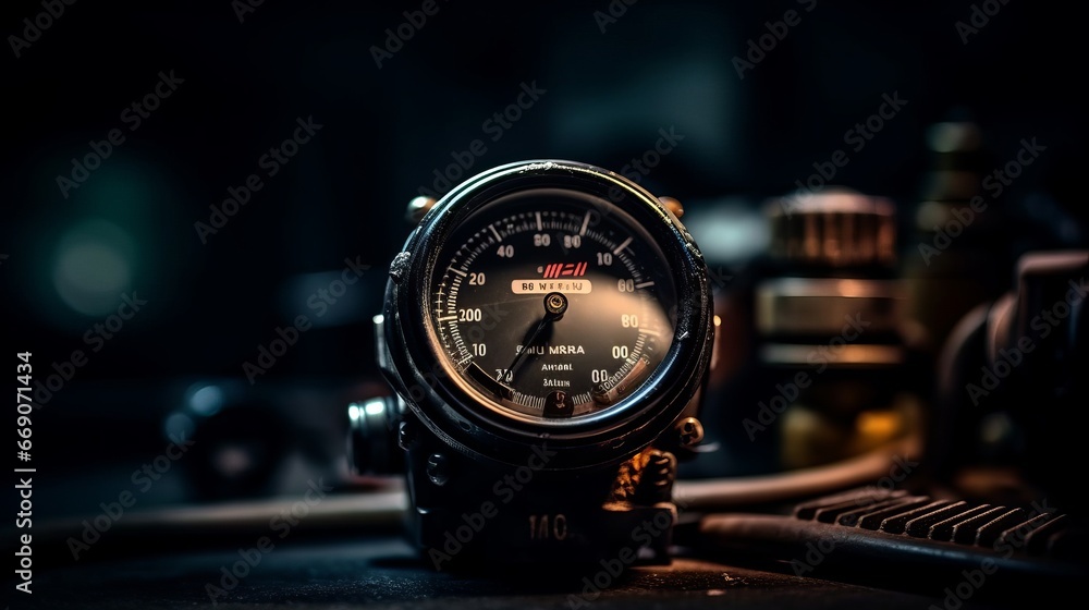 Fototapeta premium Timeless Elegance: Captivating Men's Luxury Wristwatch in Metal Tones, generative AI