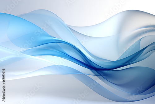 Abstract background with smooth fractal waves on light background