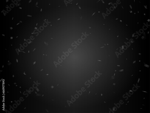 紙吹雪が舞う背景のイラスト（黒/横長）