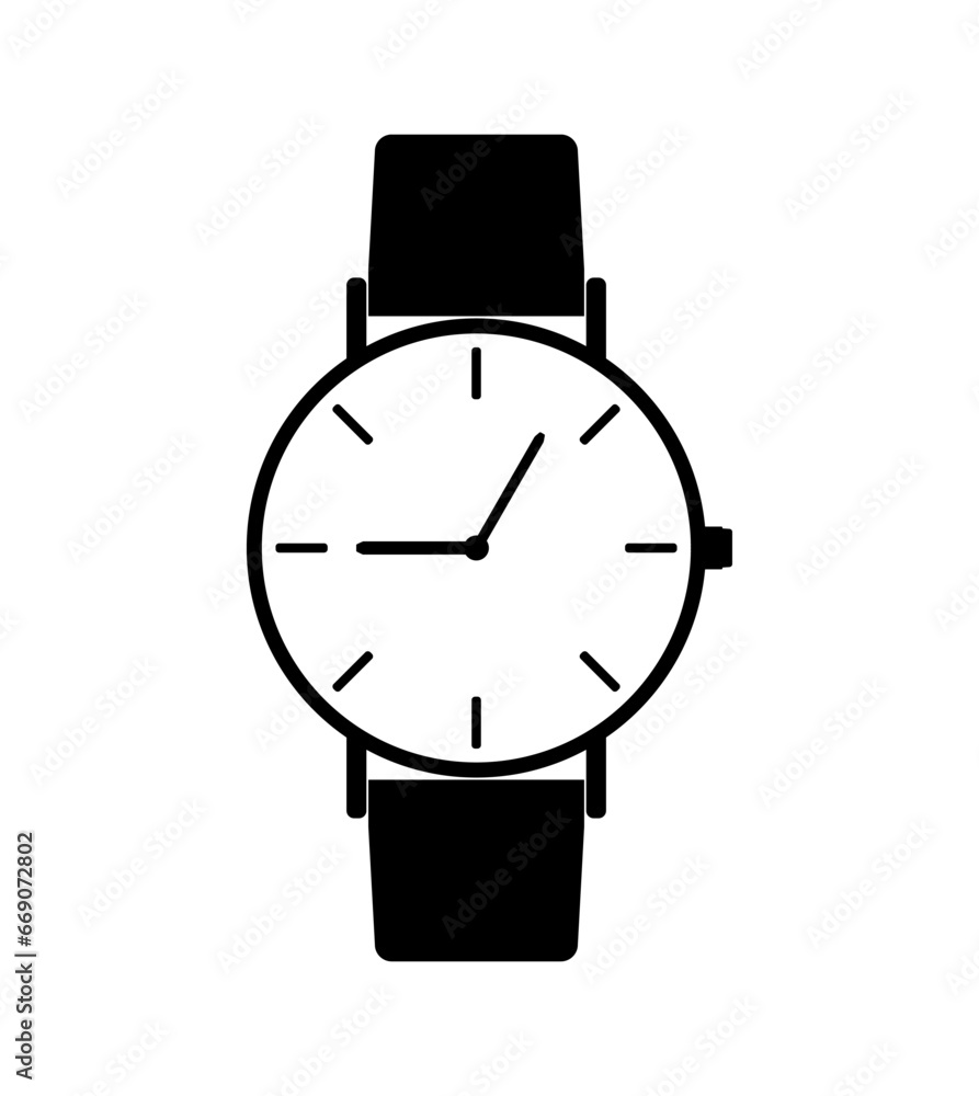 Clock icon in flat style, Business watch. Vector design element Clock icon in flat style, Business watch. Vector design element