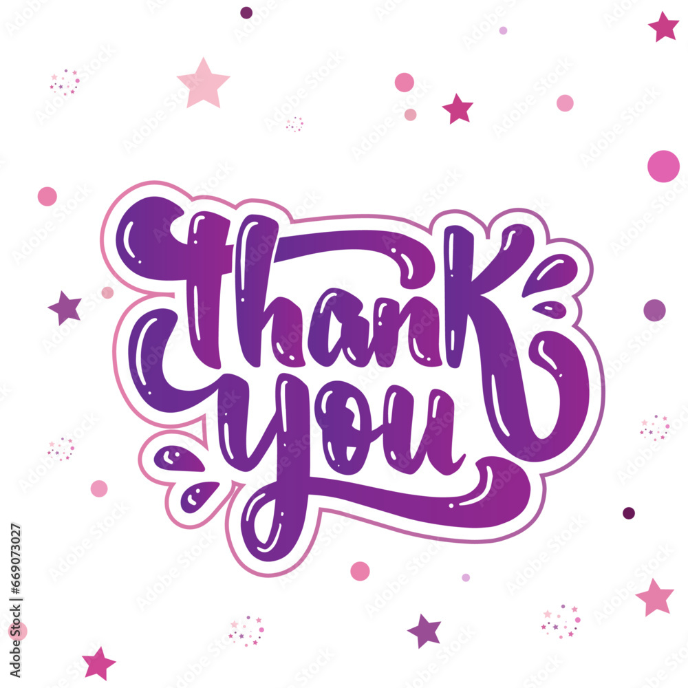 Thank you card, text or lettering. Vector script and handwritten typography. Thank you vintage style word for note, sign, banner. Thank you card, text or lettering. Vector script and handwritten typography. Thank you vintage style word for note, sign, banner.