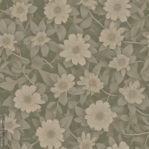 texture of vintage, classic, retro floral or flower pattern, print and wale of fabric in seamless Repeating beautiful floral pattern