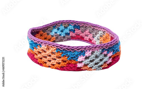 Colorful Knit Headwrap: Embrace Boho Chic in Style on a Transparent Background