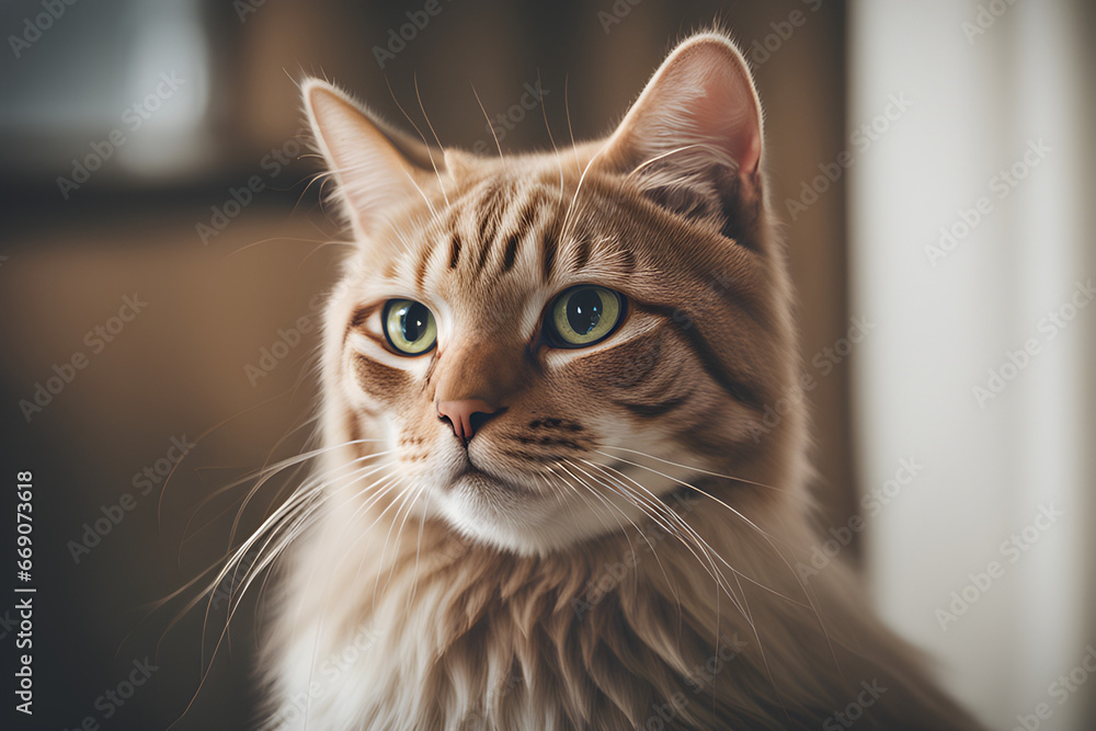 close up of a cat Generative AI