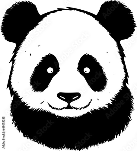 Panda - Minimalist and Flat Logo - Vector illustration