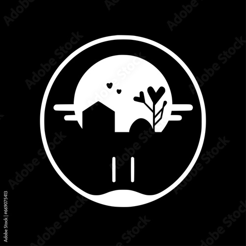 Funeral | Black and White Vector illustration