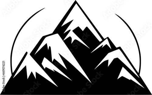 Mountain Range | Minimalist and Simple Silhouette - Vector illustration