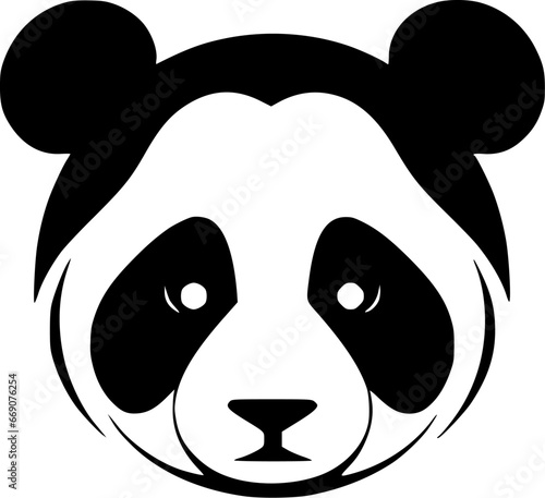 Panda | Black and White Vector illustration