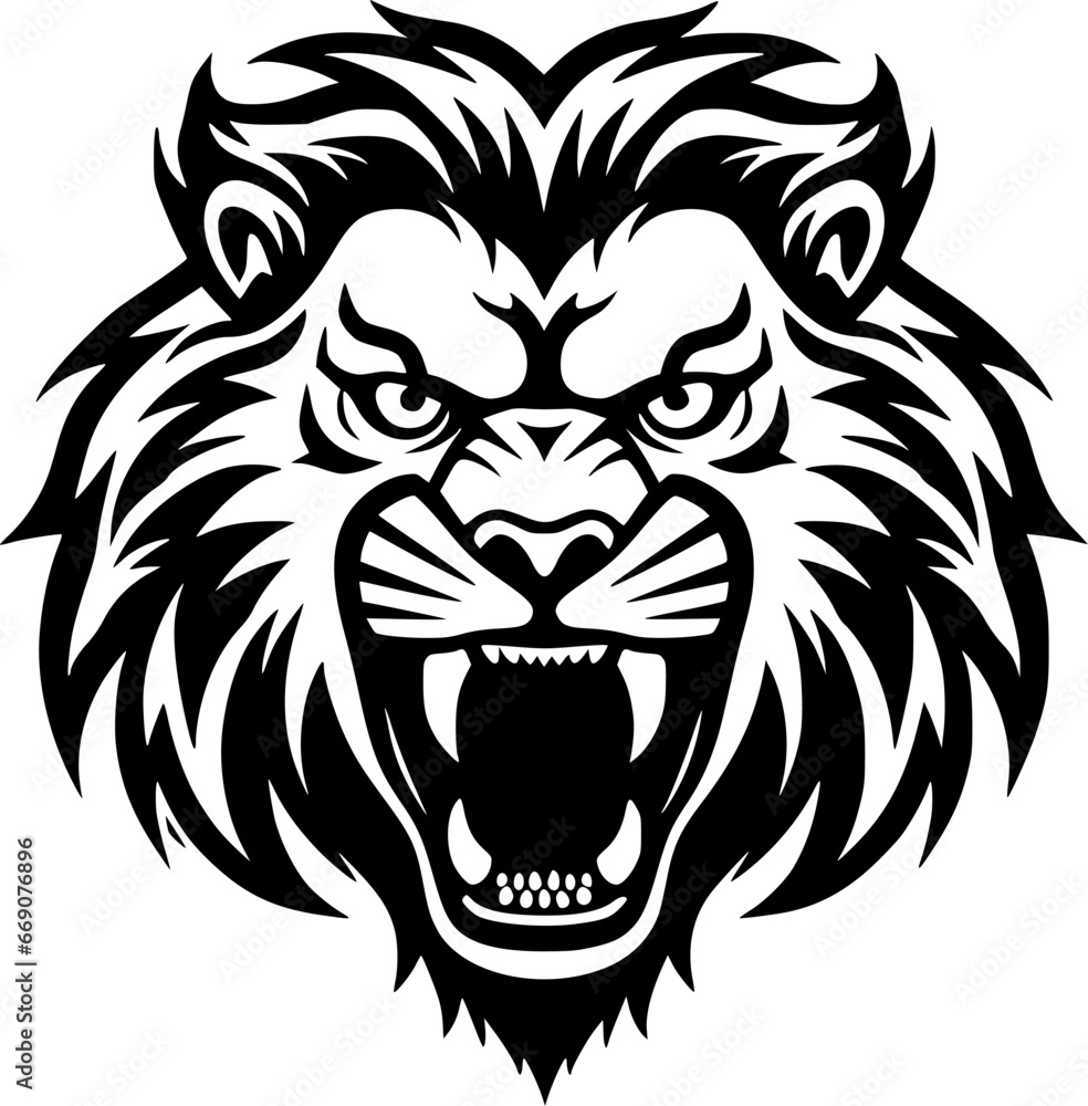 Fototapeta premium Lion - Minimalist and Flat Logo - Vector illustration
