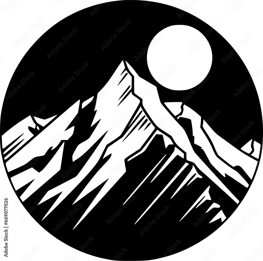 Mountains - High Quality Vector Logo - Vector illustration ideal for T-shirt graphic Mountains - High Quality Vector Logo - Vector illustration ideal for T-shirt graphic