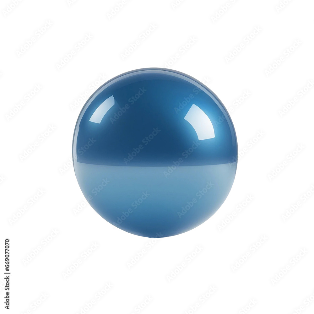Blue sphere on transparent background. Blue sphere on transparent background.