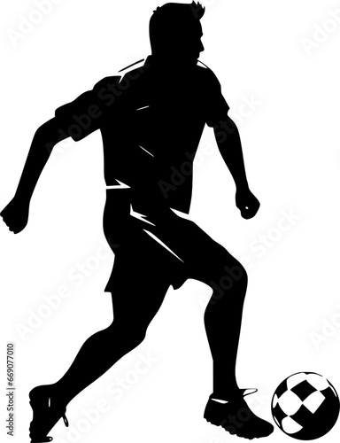 Football - Minimalist and Flat Logo - Vector illustration