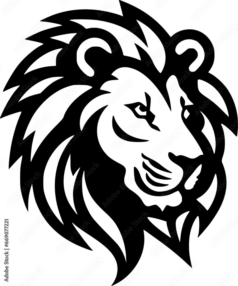 Lion | Black and White Vector illustration Lion | Black and White Vector illustration