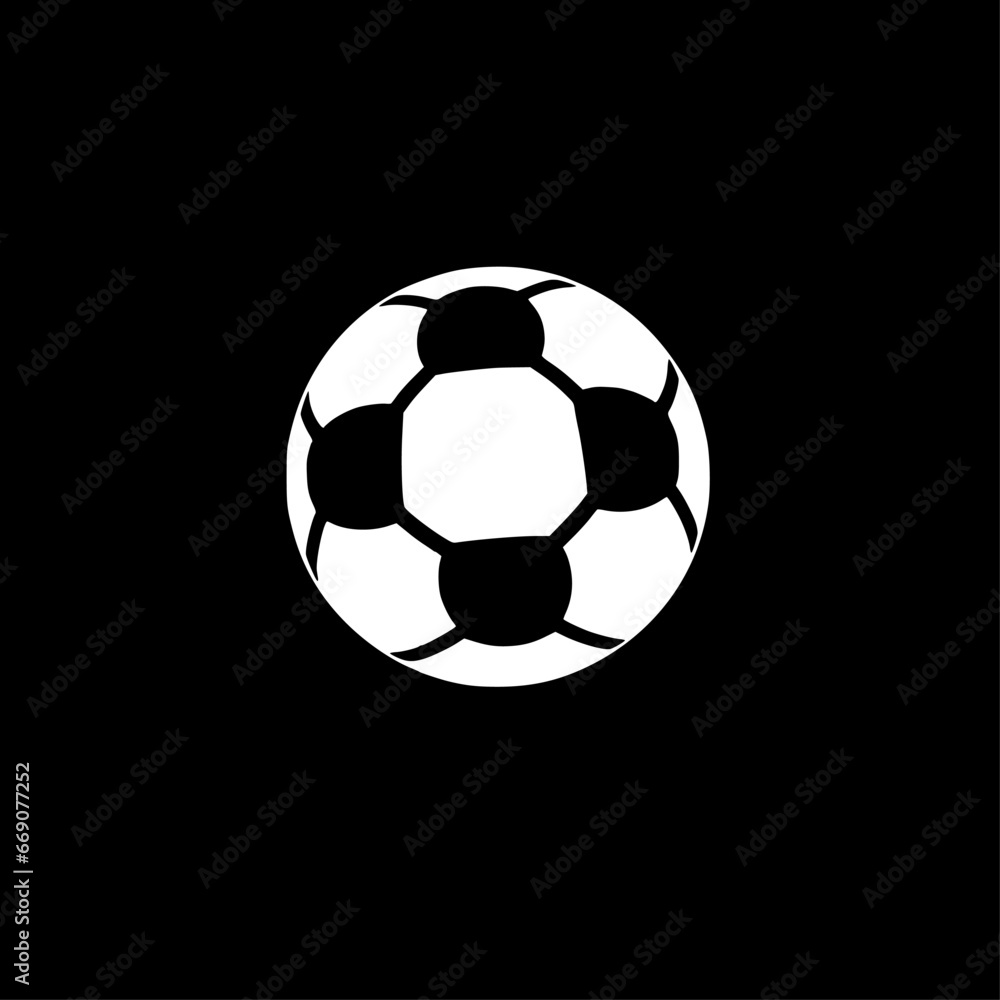 Obraz premium Football - Black and White Isolated Icon - Vector illustration