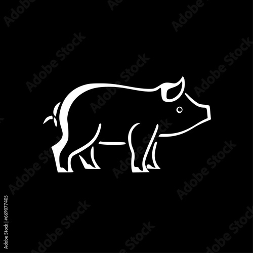 Pig - High Quality Vector Logo - Vector illustration ideal for T-shirt graphic
